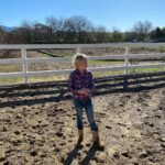 Cole Hauser Instagram - My little gal thinking and learning how to ride. Go girl go!