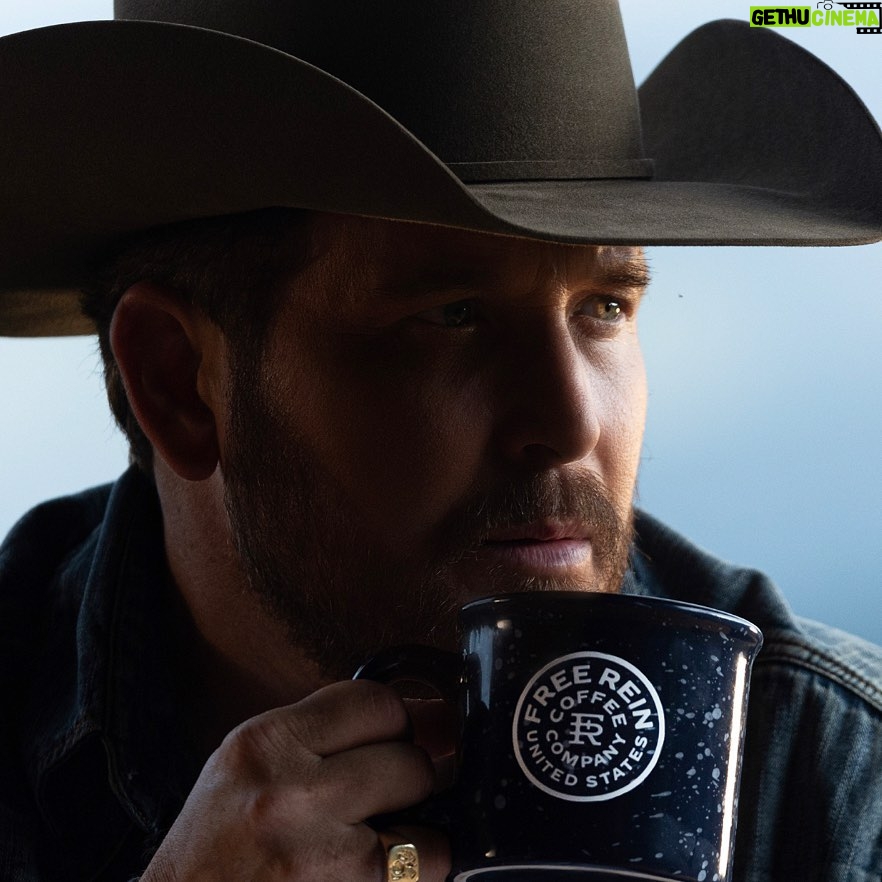 Cole Hauser Instagram - I've grown up around cowboys my whole life. And I can tell you, there's nobody on earth who works harder. I'm proud to announce that I've decided to start a coffee company inspired by these men and women who wake up before the dawn. Not because it’s easy, but because it’s hard. Free Rein is for anyone who gets up and works like a cowboy, gets up and chases a dream, or gets up and just feels like having a damn good cup of coffee. So get up and get after it. Dreams don’t work unless you do.