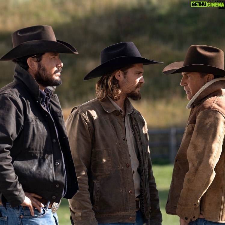 Cole Hauser Instagram - These boys are talking again... look out. @kevincostnermodernwest #lukegrimes @paramountnetwork @yellowstone