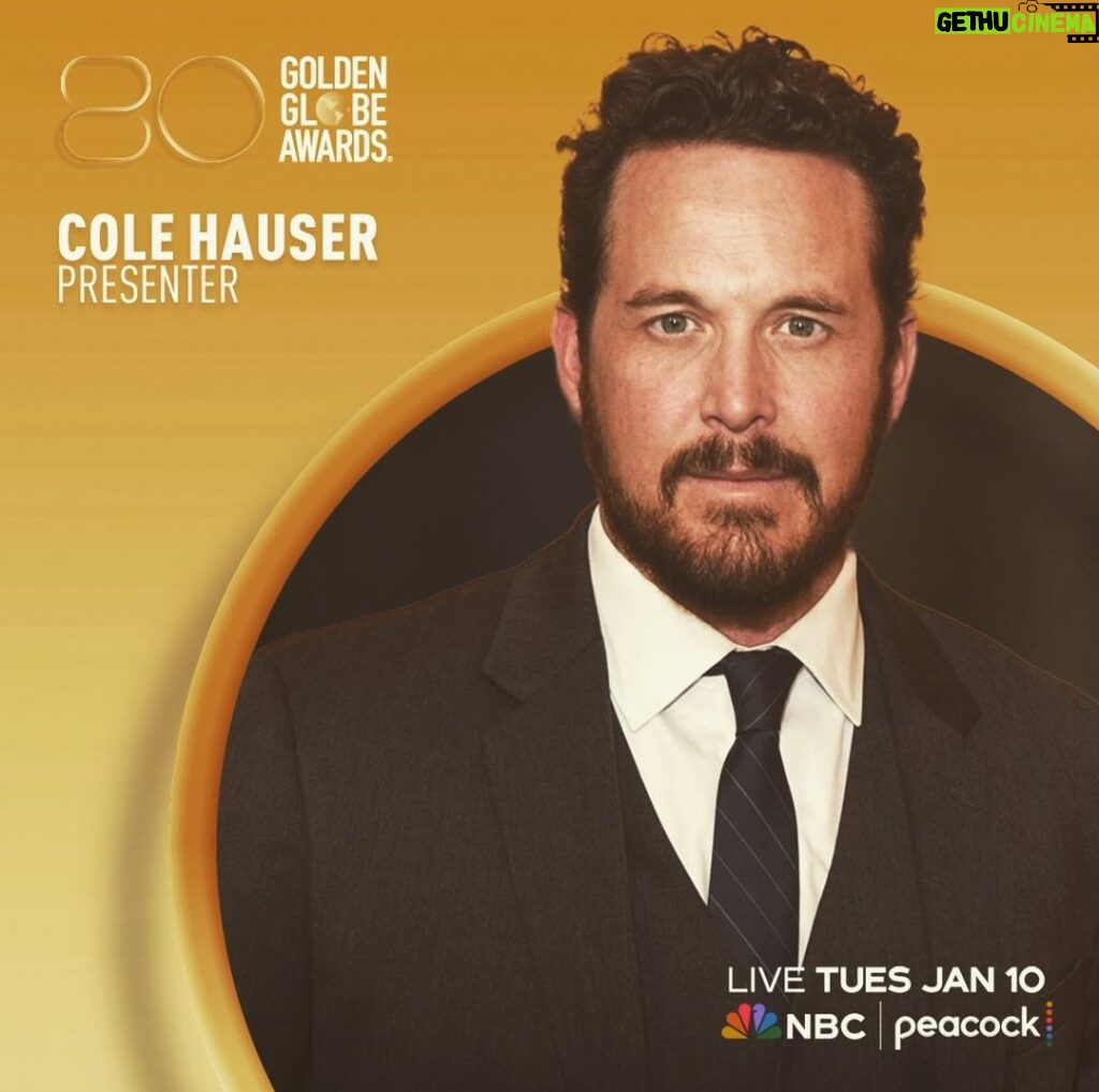 Cole Hauser Instagram - Excited to represent @yellowstone @paramountnetwork with my brother @mobringsplenty tomorrow night @goldenglobes enjoy!