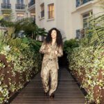 Cole Walliser Instagram - French Riviera mode engaged. Cannes has been a trip, nothing like a Cavalli silk suit to help make you fit in 🥰 📸 @dathhh Hotel Martinez