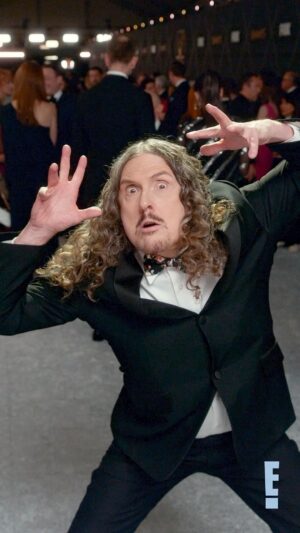 Cole Walliser Instagram - THE OG LONG CURLY HAIR GOAT!!!! Man, I remember growing up and Weird Al was such a cool entertainer. He was hilarious and creative and 100% in his own late. Plus he had long curly hair, which was really cool to see for me at the time. I literally had no idea what to expect when I called action on Weird Al, but should I have expected anything different? I don't think so. What an honor to shoot him, I haven't seen the film yet with Daniel Radcliffe playing Weird Al, but it's definitely on my list now!! #weirdalyankovic #colewalliser #glambotbts #livefrome #emmys