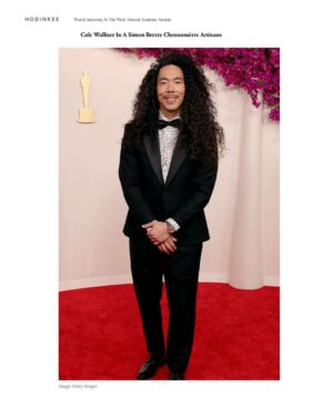 Cole Walliser Instagram - I mean GQ calling my hair the best on any red carpet is a bit beyond anything I could have imagined. Also honored to finally make the Hodinkee Oscars Watch list. 
Tux: @osso._ @ogemdi._ 
Watch: @simon_brette_watches 
Grooming: @penelopevazquez