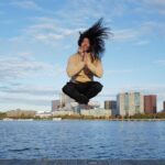 Cole Walliser Instagram - Been a while since I’ve done my signature jump, been busy matching my clothes to my coffee. Boston, Massachusetts