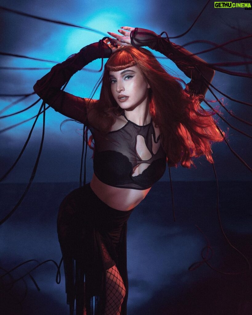 Coleen Garcia-Crawford Instagram - 🕷 A special Halloween episode of MUSINGS with @coleen premieres SATURDAY, 7PM on @bjpascual's YouTube Channel! Photography and Creative Direction @bjpascual Styling @adrianneconcept Makeup @pongniu Hair by @renzpangilinan Set Design by @justine_arcegabumanlag Leather Chainlink Top and Red Leather Top and Belt by @thianrodriguezmnl Leather Dress by @chynnamamawal Cutout Fringe Dress by @ninaamoncio Manila, Philippines
