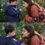 Coleen Garcia-Crawford Instagram - My sweet, gentle boy and his fascination with flowers. 🥹 You are growing up so so fast, and I’m so blessed to be here with you for all of it. 🌸 Paris, France