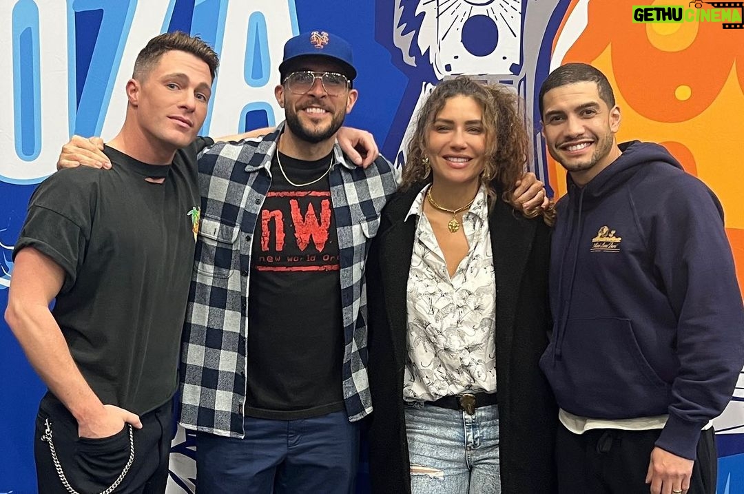 Colton Haynes Instagram - Houston with my #arrow fam 🥹 Thx for all the love this wknd! ❤️ @stephenamell @julianaharkavy @rickgonzalez #joshsegarra