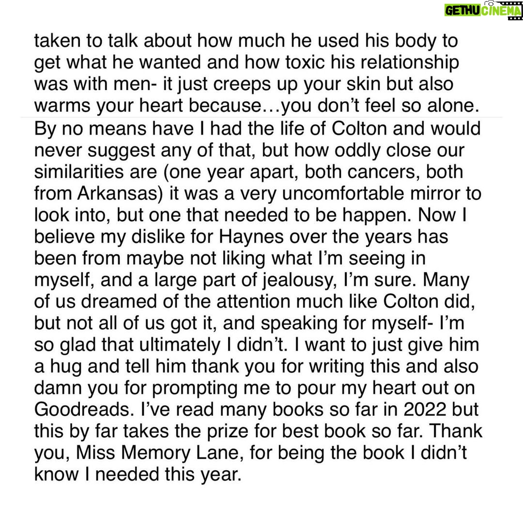 Colton Haynes Instagram - This one got me 😭 From the bottom of my heart…thank you. I hope my book finds ppl when they need it the most ❤️