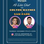Colton Haynes Instagram - Join me & Georgia House Rep. @repsampark tonight @ 6:30pm EST for the #RevUpTheVote Young Voter Series to learn more about the importance of young voters getting out to the polls in January & other issues! #warnockforgeorgia #votewarnock @raphaelwarnock