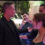 Colton Haynes Instagram - Finally reunited with my besties @allymaki @travisatreo to celebrate Trav’s new company @fandedinc 🤗 They’re clearly fighting over me in these pics fyi. Duh. Special photobomb appearance from @thebrianjoo 👏🏼 IM SO SO SO SO SO PROUD OF U TRAV!!!