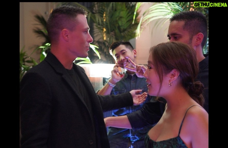 Colton Haynes Instagram - Finally reunited with my besties @allymaki @travisatreo to celebrate Trav’s new company @fandedinc 🤗 They’re clearly fighting over me in these pics fyi. Duh. Special photobomb appearance from @thebrianjoo 👏🏼 IM SO SO SO SO SO PROUD OF U TRAV!!!