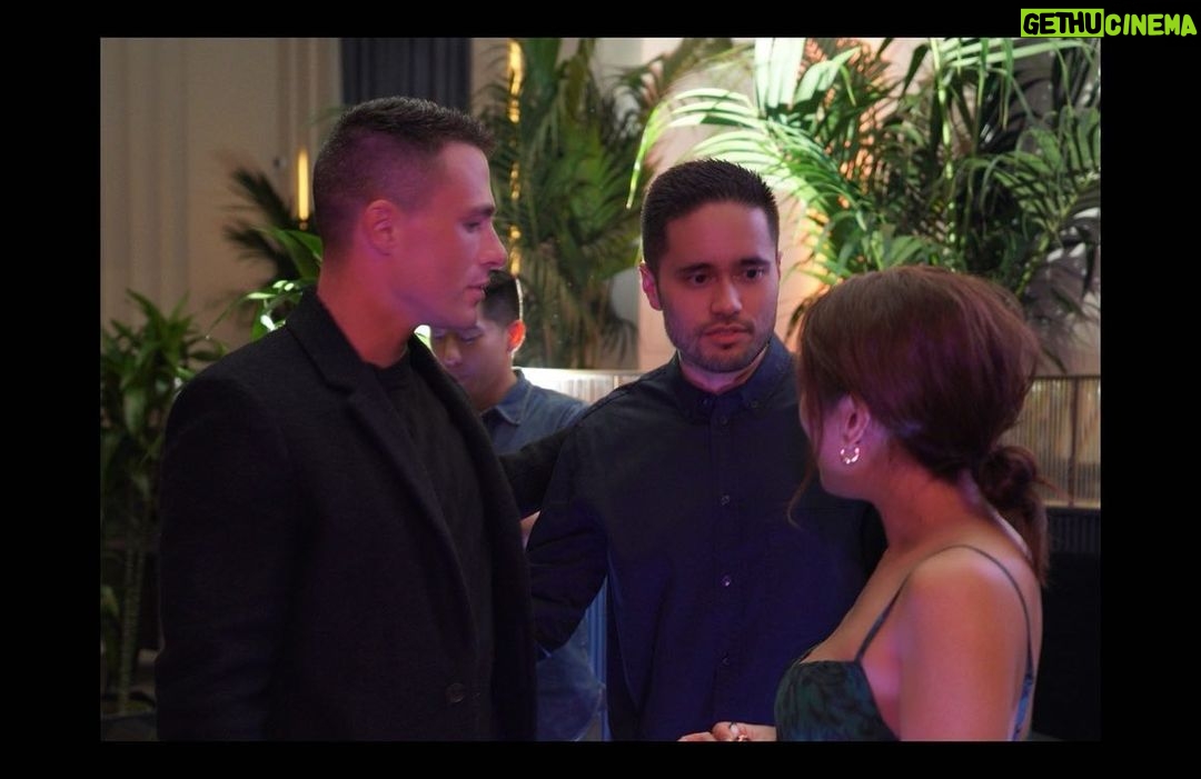 Colton Haynes Instagram - Finally reunited with my besties @allymaki @travisatreo to celebrate Trav’s new company @fandedinc 🤗 They’re clearly fighting over me in these pics fyi. Duh. Special photobomb appearance from @thebrianjoo 👏🏼 IM SO SO SO SO SO PROUD OF U TRAV!!!