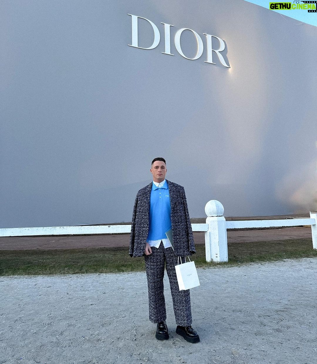 Colton Haynes Instagram - 💙 @dior . @mrkimjones . #DiorWinter2024 #ParisFashionWeek #PFW 💙