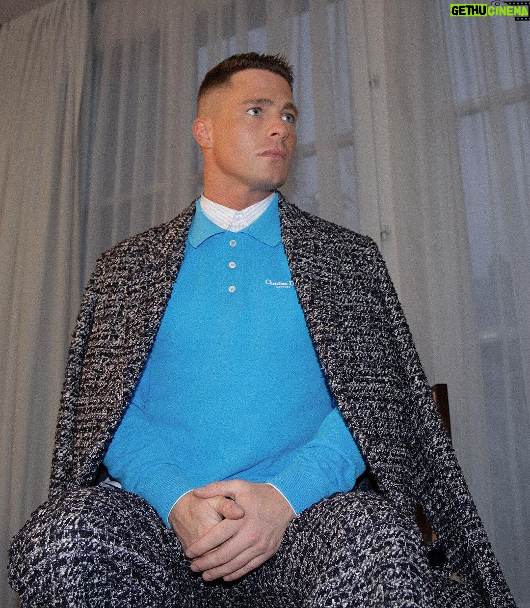 Colton Haynes Instagram - 💙 @dior . @mrkimjones . #DiorWinter2024 #ParisFashionWeek #PFW 💙