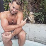 Colton Underwood Instagram - happy 4/20, i don’t smoke but this dude next to the hot tub does. glad the previous owners left him, adds character to the house. Los Angeles, California