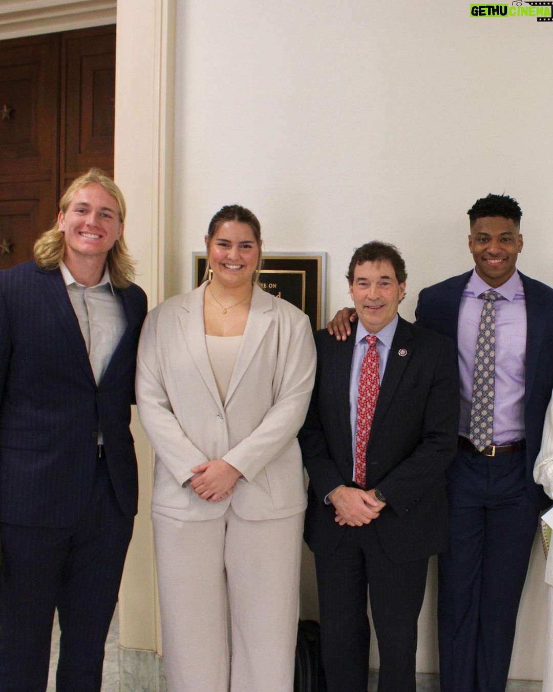Colton Underwood Instagram - No more conversations about the conversation. This week in D.C. I was joined by four incredible HUMANS who happen to be great athletes. We spoke to members of congress about a bill my team has created to provide resources and access to mental health care for athletes at their universities. The TEAMS (Targeting Emotional And Mental Stability) act will allow schools to apply for grants to implement programs including mental health coaching and virtual mental health care services specifically geared toward student athletes. We leave feeling hopeful and excited that this can get done soon as both parties agreed that we should do more to support our young adults and their mental health. we are just getting started :) Washington D.C.