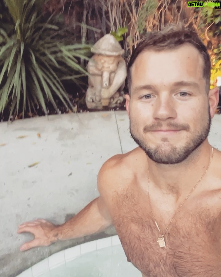 Colton Underwood Instagram - happy 4/20, i don’t smoke but this dude next to the hot tub does. glad the previous owners left him, adds character to the house. Los Angeles, California
