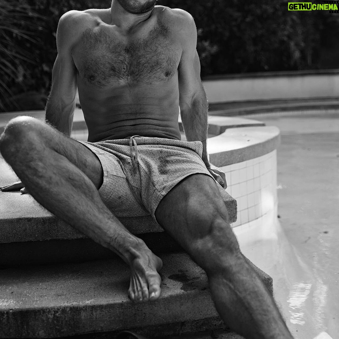 Colton Underwood Instagram - black & white with some h20
