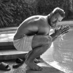 Colton Underwood Instagram - black & white with some h20