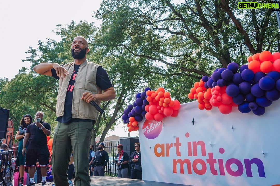 Common Instagram - Last week, I joined the exceptional students, faculty, and families of @artinmotionchi on the south side of Chicago for our Community Day. It’s an honor to hang with the students and see the school blossom and thrive! Special thanks to Dr. Andrew Abraham and the whole @drinkorgain team for joining us and getting a glimpse into the future of AIM.