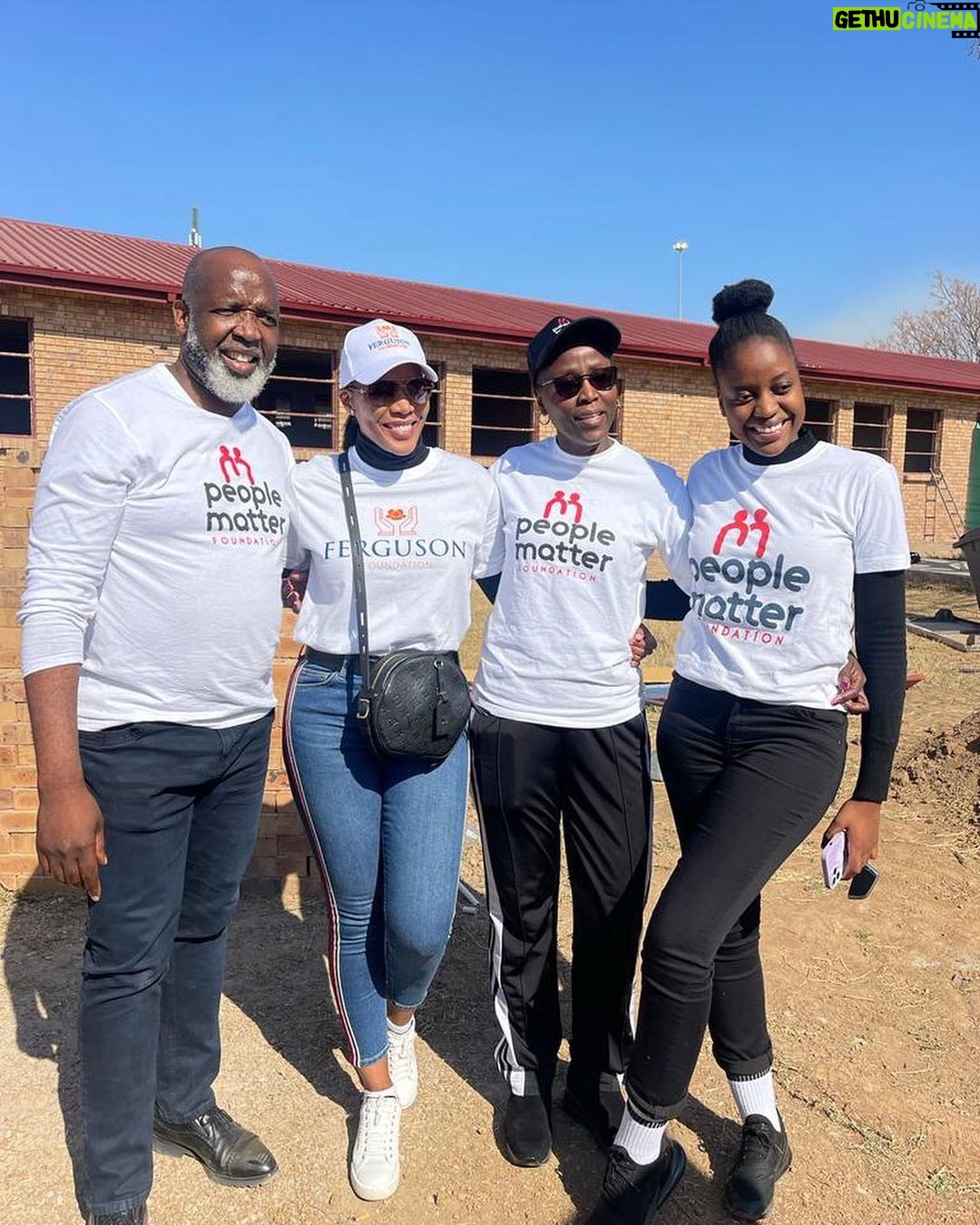Connie Ferguson Instagram - We serve God by serving others. ๐๐พ Yesterday was a day well spent with the community of Hamanskraal at Adam Masebe Secondary School. We celebrated Nelson Mandela Day with the Collen Mashawana Foundation and the People Matter Foundation, where a borehole, food packs, blankets, books etc. were donated in honor of Madiba. We were honored to partake in such a meaningful event.๐๐พ โNever doubt that a small group of thoughtful, committed citizens can change the world; indeed, itโs the only thing that ever has.โ - unknown Mabogo dinku a thebana.โค๏ธ #nelsonmandeladay2023 #fergusonfoundation #peoplematterfoundation #collenmashawanafoundation