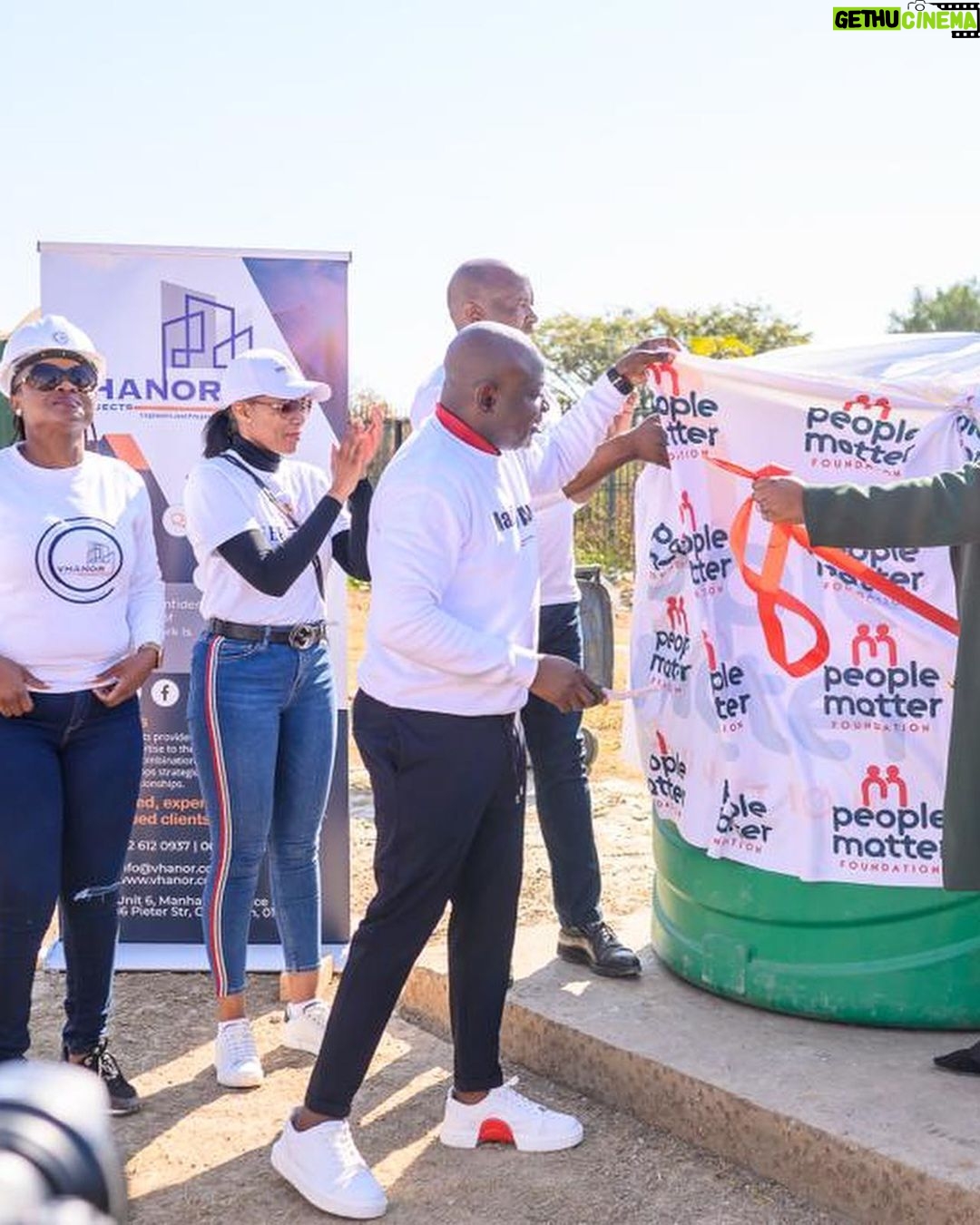 Connie Ferguson Instagram - We serve God by serving others. ๐๐พ Yesterday was a day well spent with the community of Hamanskraal at Adam Masebe Secondary School. We celebrated Nelson Mandela Day with the Collen Mashawana Foundation and the People Matter Foundation, where a borehole, food packs, blankets, books etc. were donated in honor of Madiba. We were honored to partake in such a meaningful event.๐๐พ โNever doubt that a small group of thoughtful, committed citizens can change the world; indeed, itโs the only thing that ever has.โ - unknown Mabogo dinku a thebana.โค๏ธ #nelsonmandeladay2023 #fergusonfoundation #peoplematterfoundation #collenmashawanafoundation