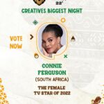 Connie Ferguson Instagram - Thank you @africachoiceawards for The Female TV Star Of 2022 nomination. Truly humbling.🙏🏾 To vote for me and bring this one back home please go to the @africachoiceawards profile, click on the link in their bio, and voting instructions will be there. Ke leboga go menagane neh?😬🙏🏾❤️ Congratulations to all the other nominees.🍾🥂❤️ #liveloveleavealegacy👑❤️
