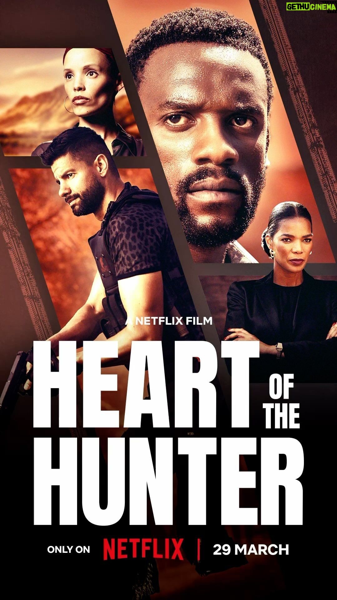 Connie Ferguson Instagram - We have a date on 29 March!๐ Donโt stand me up!๐ฌโค๏ธ Heart Of The Hunter not to be missed on Netflix!๐ค๐พ #heartofthehunter #netflixandchill #mandladubefilm #scene23production