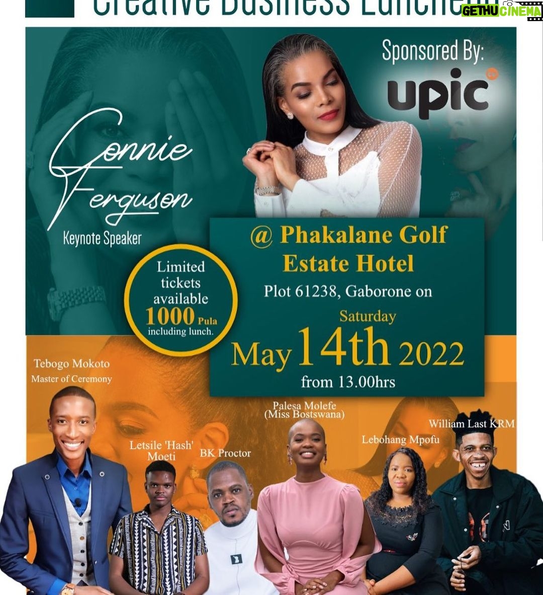 Connie Ferguson Instagram - Madume ga rekwe!π Botswana ke mo tseleng! So excited about this one!π¬β€οΈ I canβt wait to see you all on Saturday 14 May for the Creative Business Luncheon brought to you by @upic_tv ! Looking forward to interacting with you and your other faves at Phakalane Golf Estate Hotel!π On Sunday we bring the full on action at the Zumba & Skipping Challenge featuring myself and Tiyapo Graves at Northgate Mall. Make sure you bring your skipping rope and good vibes.!π¬πͺπΎβ€οΈ You don't want to miss this, check the flyers for more details and get ready!π #Connieskippingchallenge #iconniecfitskippingchallenge Info: 74 714473 @williamlast_krm @thapelomonageng