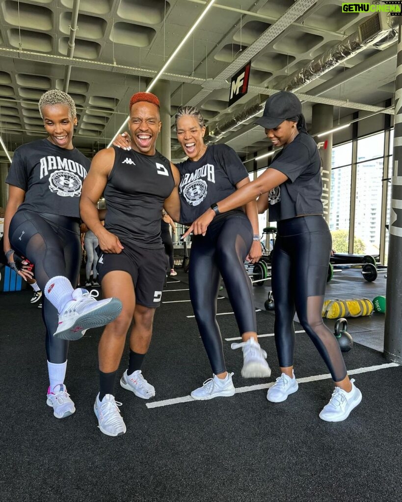 Connie Ferguson Instagram - #thedungeon @thedungeon_sa was lit yesterday!🔥🔥🔥 My first dungeon class session was a shock to the system but fun as hell! Thank you @mfinifit_ and team for an incredible session! ( even though it often felt like my life was leaving my body!)😩 And thank you #stargirls @don_qzhay @andi_swa_maseko for always pushing a girl! Y’all are the 🐐s!🤞🏾Happy 2 year anniversary @thedungeon_sa 🥳🎉🎊🎈🍾🥂❤️ #iconniecfit #spiritmindbodyhealth❤️