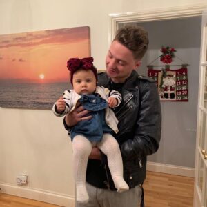 Conor Maynard Instagram - I posted a pic with my best friends baby before so here’s an update on what little Mila looks like now, it’s her first birthday soon ☺️
