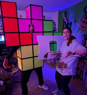 Cooper Barnes Instagram - Happy Halloween! Tetris, Mommy Long Legs, Medusa, The Delta Diarrhea Plane, Kid Danger, Pennywise, epic parties, ambitious costumes, incredible light displays, generous friends, fannagalling my big ass costume into various tight spaces, lawn movies, pumpkin carving, and a buttload of candy made this an October to remember. 🎃🕷️👻🦇