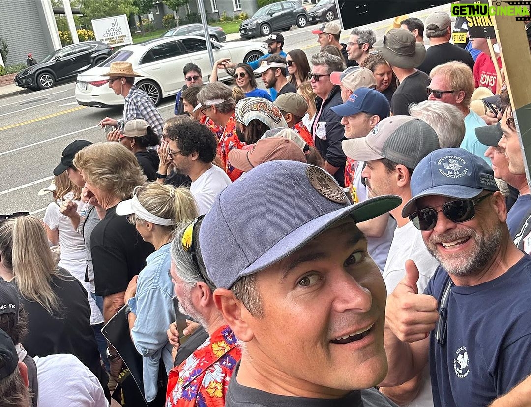 Cooper Barnes Instagram - It’s always a pleasure to see ANY of these people- but to see them all together? What a great day. Shoutout to Robyn Wiley Pratt for organizing this march in solidarity/ mini-reunion. ❤️💪🏻#unionstrong #sagaftrastrike #HenryDanger #DangerForce
