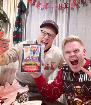 Cooper Barnes Instagram - MERRY NERDMAS! 🎄💥 Much love to these unapologetic dorks and their friendship, that I so cherish. Thank you @mrsjuliadennis for such a lovely evening. GEPPPPiiiiii!!! ##comicsbrothers @mikecaron_la @tommy.walker