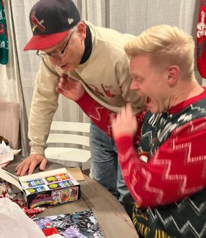 Cooper Barnes Instagram - MERRY NERDMAS! 🎄💥 Much love to these unapologetic dorks and their friendship, that I so cherish. Thank you @mrsjuliadennis for such a lovely evening. GEPPPPiiiiii!!! ##comicsbrothers @mikecaron_la @tommy.walker