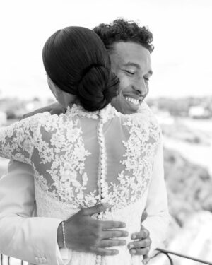 Coralie Porrovecchio Instagram - Merci à tous d’avoir sublimé notre soirée hier ! Vous avez fais de notre mariage une soirée mémorable. 
Merci aussi pour tous vos messages 🤍 
Merci à @alibakhtiardesigns d’avoir organisé cette soirée de rêve pour nous et nos invités. 
Et surtout merci à mon mari d’être le plus bel être sur cette terre ❤️
