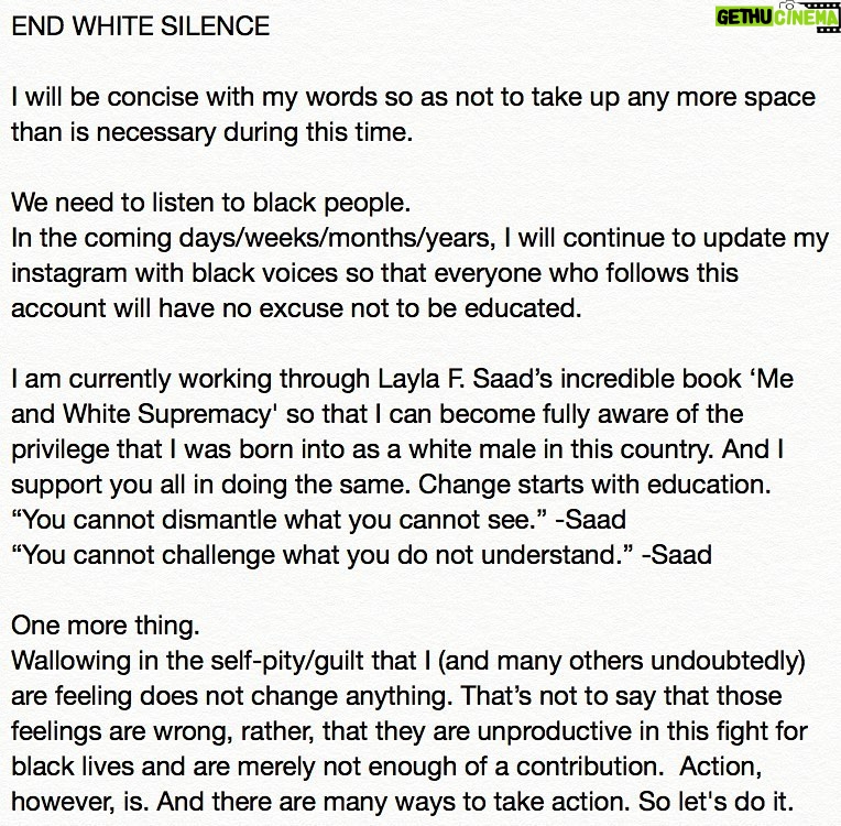 Corey Fogelmanis Instagram - Protests in LA were cancelled today. If protests in your area have been cancelled (in an effort to protect lives) or if you just aren’t able to protest, I encourage taking time today to read, learn/unlearn and reflect. Then take that knowledge out into the world. Petitions need to be signed, bail-relief funds need donations, and individuals need to be voted into office that will protect black lives. There is a link to a google doc in my bio that has a plethora of resources. #justiceforgeorgefloyd #blacklivesmatter #endwhitesilence