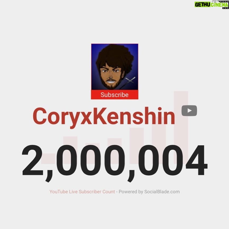 Cory Kenshin Instagram - YES! Caught it just as I was getting off this plane 😂 CAN I GET A "2 MILLION SAMURAI" IN THE CHATTTT! Lolol Thank you guys so much, I love and appreciate you more than you know.. our work is FAR from done.. ❤⚔ #ck2mil