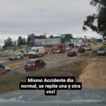 Cristián Riquelme Instagram - Mismo Accidente , insisto, se repite una y otra vez! @munipuchuncavi @gobiernodechile @mop_cl Ruta F30E Puchuncaví- Maitencillo. Acceso sur impresentable.