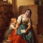 Cristián Riquelme Instagram – “Utiles escolares 2024” Óleo sobre lienzo… basado en la obra: Mamá que pasa? Porqué esa cara de nalga flácida? #jueves #trabajando