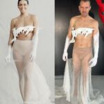 Cristina Pedroche Instagram - Lo que más me gusta de la navidad es mi estelar momento de moda de Nochevieja… Y ya son 10 años poniéndome el vestido de @cristipedroche y haciéndole una brutal competencia y poniéndole presión al máximo para ver si es capaz de al menos, igualarmelo!!!! En sus fotos Cristina llevaba a Laia en en su tripita, en mi foto, yo llevo su cremita del culete en mis brazos ❤️🤪 #PedrocheCampanadas 🕰️🍇