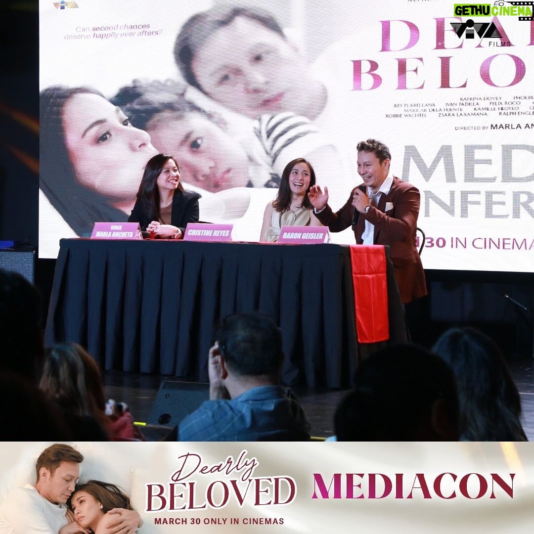 Cristine Reyes Instagram - ICYMI: DEARLY BELOVED Media Conference Starring two of this generation’s greatest actors, Cristine Reyes and Baron Geisler. From the director of DOLLHOUSE, Marla Ancheta. March 30 Only In Cinemas #DearlyBeloved #DearlyBelovedMediaCon