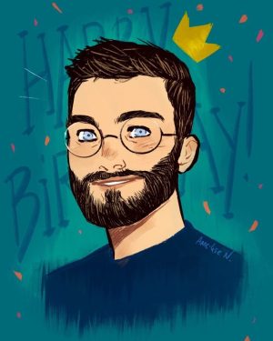 Cyprien Iov Instagram - Merci pour vos messages d’anniversaire, ça me fait très plaisir 👏
Et je sais pas qui c’est ce beau gosse en dessin mais bravo @annelisenalin elle nous étonne à chaque fois.