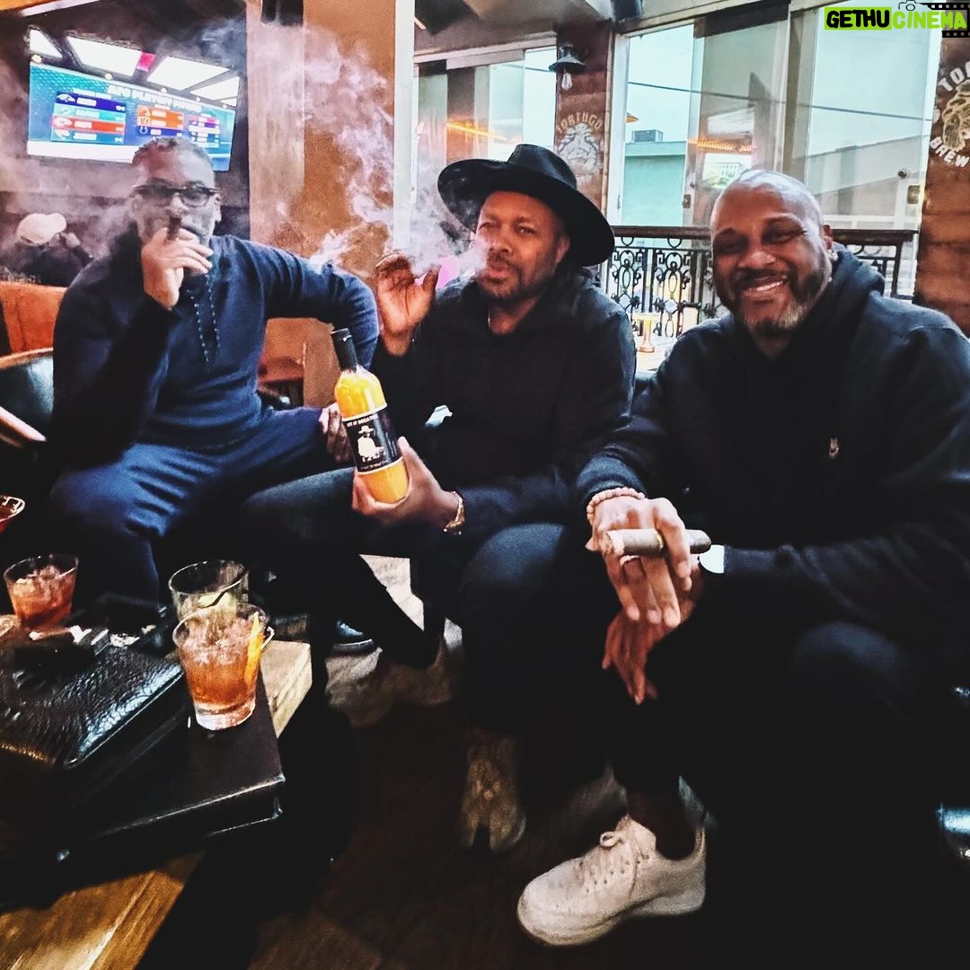 D-Nice Instagram - Cigars with my CQ Family @johncopelandjr23 & @iamrlmcclain. @mrs_copeland2016 gave me a bottle of her Rum Punch for Xmas. That’s love! We may have to sell this. lol