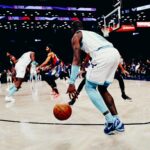 D-Nice Instagram – Sat court side tonight and the Hornets vs Nets game tonight. I met lil man and his mom tonight. She showed me a video of him and his brother pretending to be me during a CQ set. His brother had a hat on in the video and he didn’t. I asked him if he could take a pic with my actual hat and he was excited.

This is what makes me happy. Spread love to the next generation. Thank you @hornets for the hospitality.