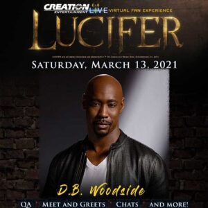 D.B. Woodside Instagram - Will I see you on 3/13? I look forward to connecting! Link is in my bio. #lucifans