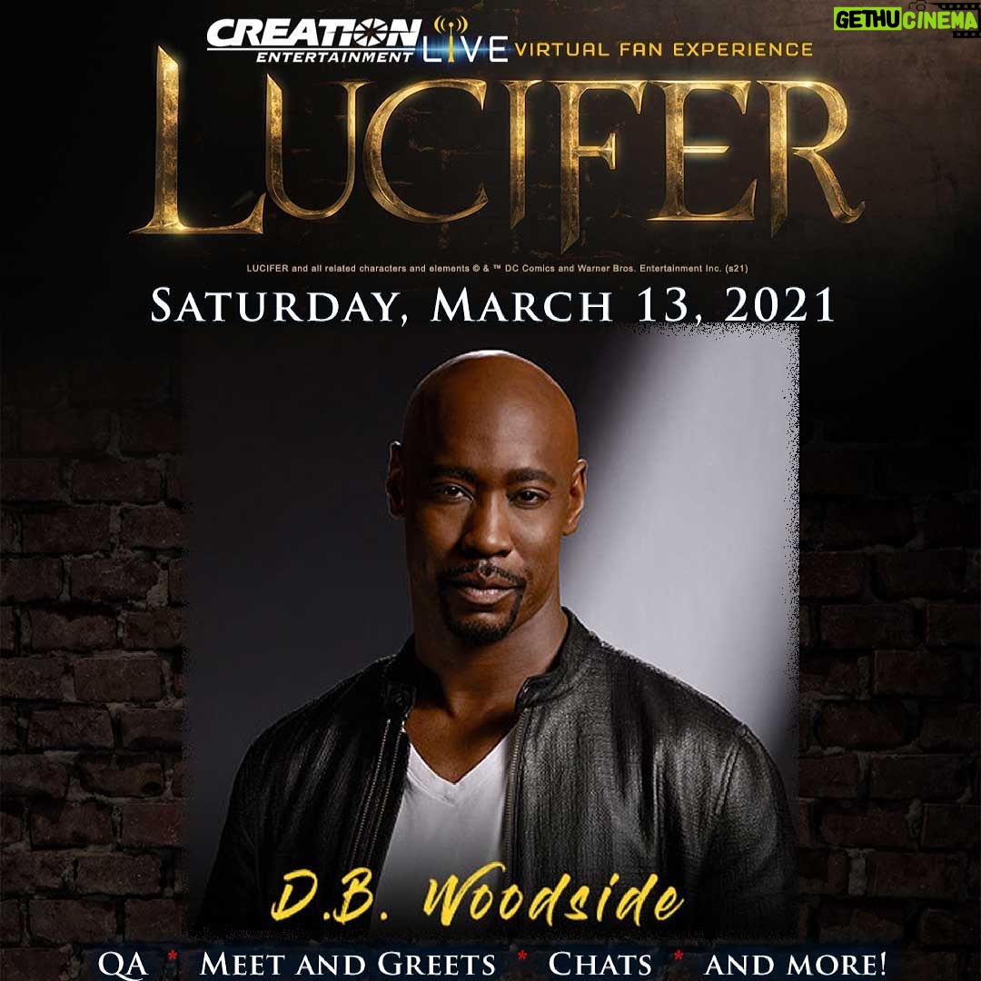 D.B. Woodside - 95.5K Likes - Will I see you on 3/13? I look forward to connecting! Link is in my bio. #lucifans