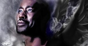 D.B. Woodside Instagram - Love this so much.  Striking #fanart, @lady_art_project.  Thank you. #amenadiel