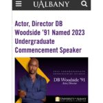 D.B. Woodside Instagram - I am truly honored to be a commencement speaker on Saturday at my undergrad alma mater, @ualbany. I have many fond student memories from there which shaped me not only as an actor but as a person too. I look forward to sharing some thoughts with the class of 2023! #ualbany #greatdanes #purpleandgold 💜💛