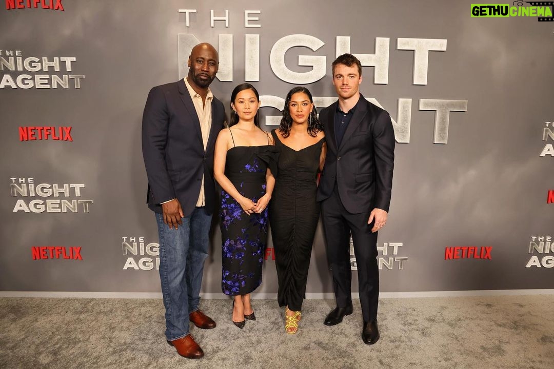 D.B. Woodside Instagram - #TBT - The Night Agent Premiere. Before we knew there would be a Season 2! @netflix #TheNightAgent